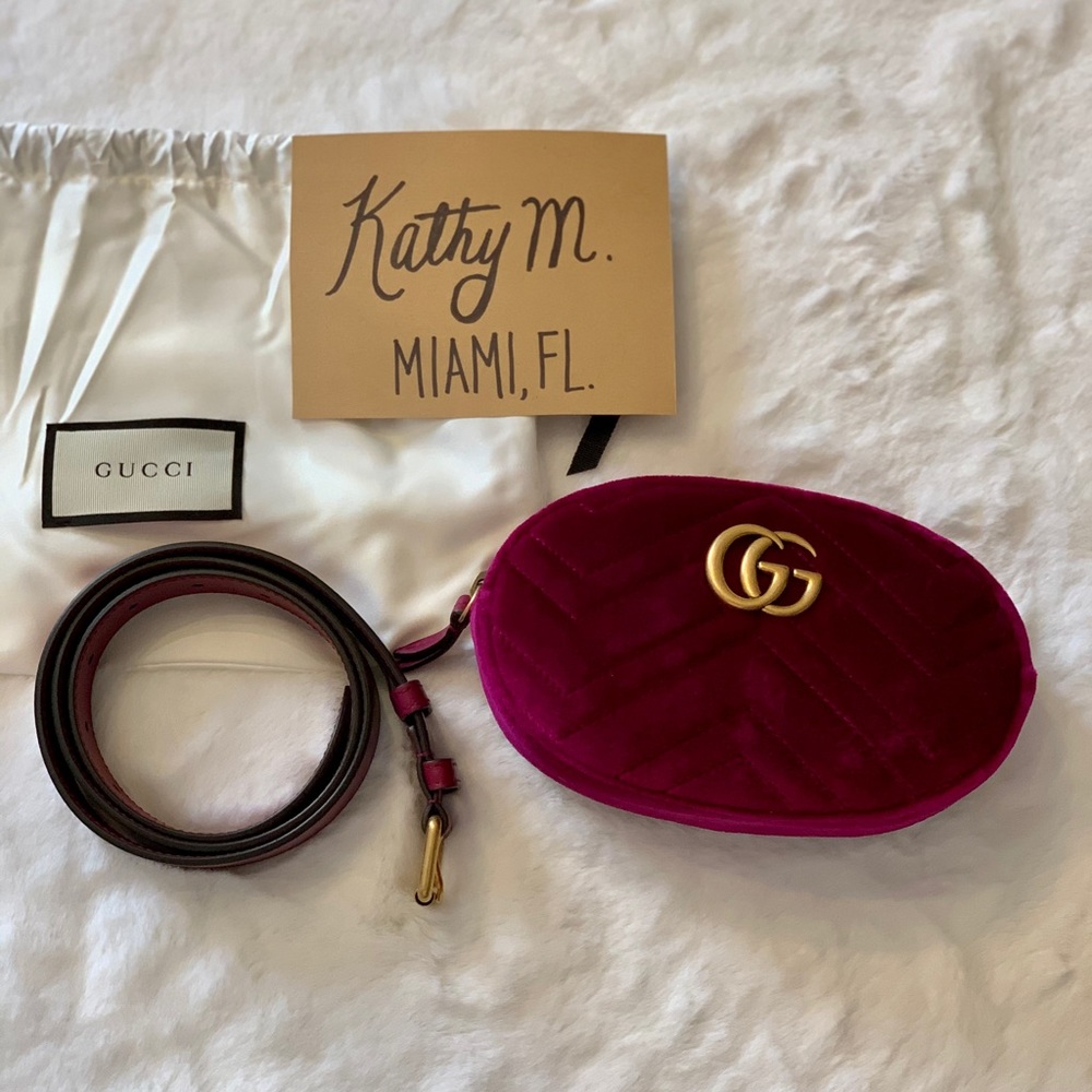 Gucci Marmont Velvet Belt Bag